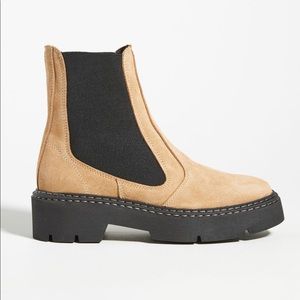 Anthropologie platform Chelsea boot in Suede